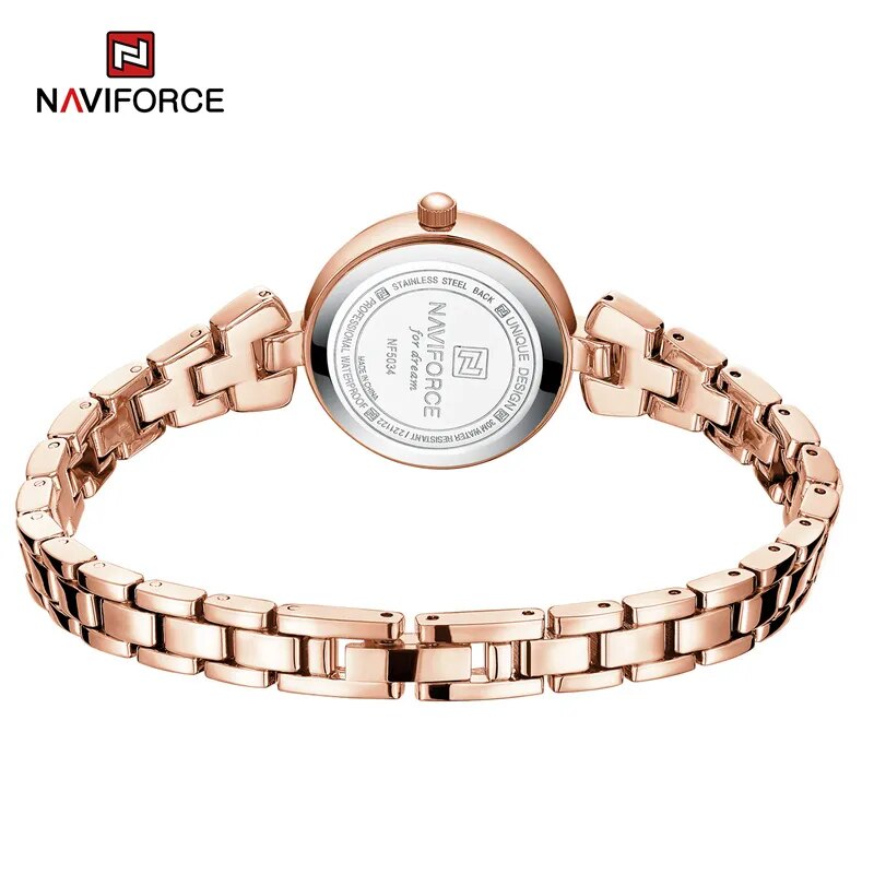 NAVIFORCE Relógio Feminino com Pulseira de Liga - ArboriuZ