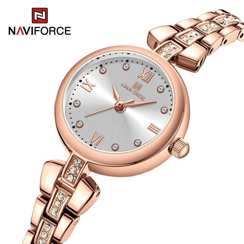 NAVIFORCE Relógio Feminino com Pulseira de Liga - ArboriuZ